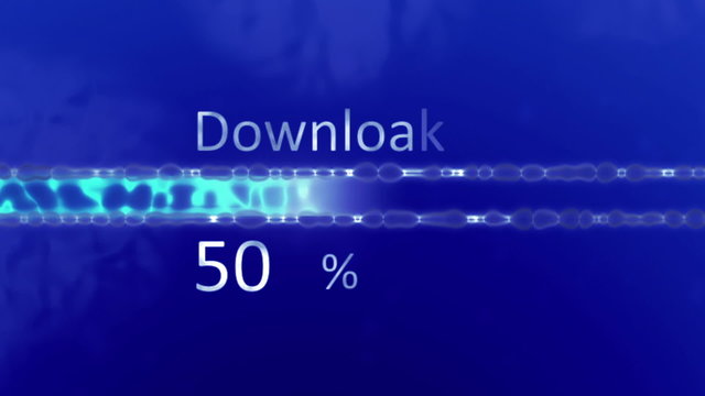 Downloading progress with percentage, HD 1080