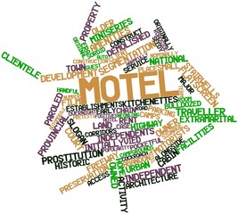 Word cloud for Motel - obrazy, fototapety, plakaty