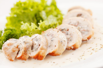 Roasted stuffed chicken breast