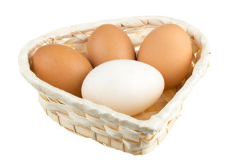 Eggs isolated on white background