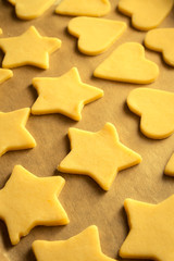 Christmas cookies ready for baking