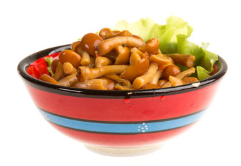 agaric honey at plate