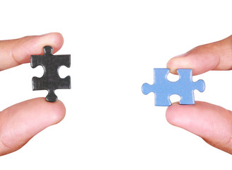 Holding a Blank Jigsaw Piece