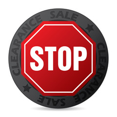 Cool badge with stop sign