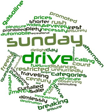 Word cloud for Sunday drive