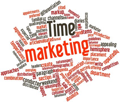 Word cloud for Time marketing