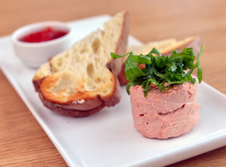 goose pate with bread