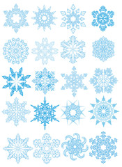 Decorative vector Snowflakes set