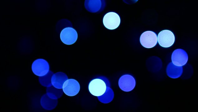 Abstract blue blinking lights.