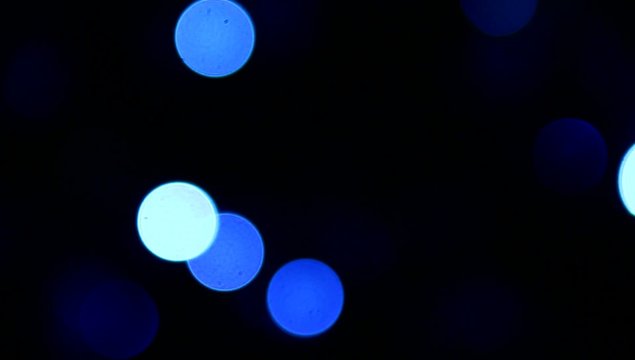 Abstract blue lights blinking.