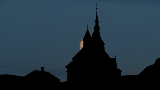 Norway Balestrand moonrise