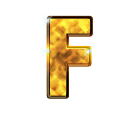 F - Alphabet lettre de luxe en or