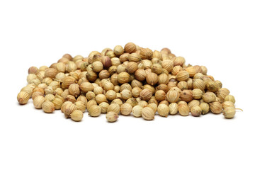Coriander seeds isolated on white © mates