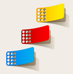 newsletter, realistic design elements