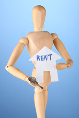 Rent estate.On color background