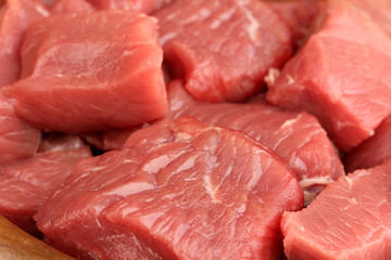 Raw beef meat close up