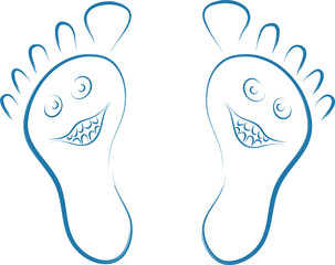 happy feet vector illustration