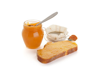 Breakfast with orange jam