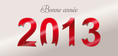 Voeux 2013 ruban rouge satin
