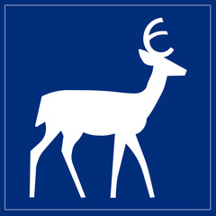 Schild blau - Wildgehege