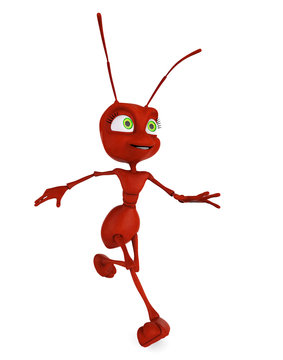 ant cartoon running