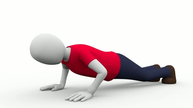 Man making push ups