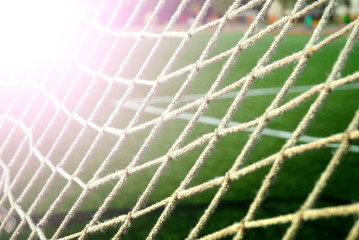 soccer grid on the green field
