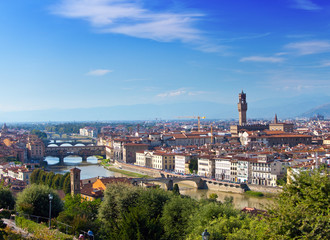 Fototapeta na wymiar Italy. Florence. View of the city on top