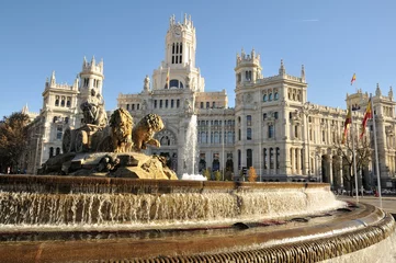 Fotobehang Plaza de Cibeles, Madrid © cainfantes