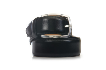 Male elegant belt isolated on the white