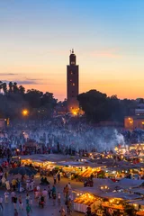 Marrakesch, Djemaa el Fna am Abend, Marokko © Jan Schuler
