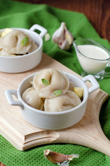 Boiled dumplings, home-made
