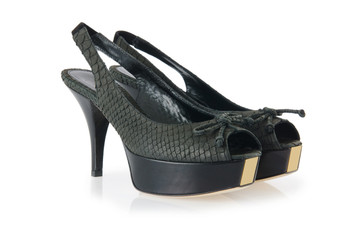 Nice woman shoes isolated on white