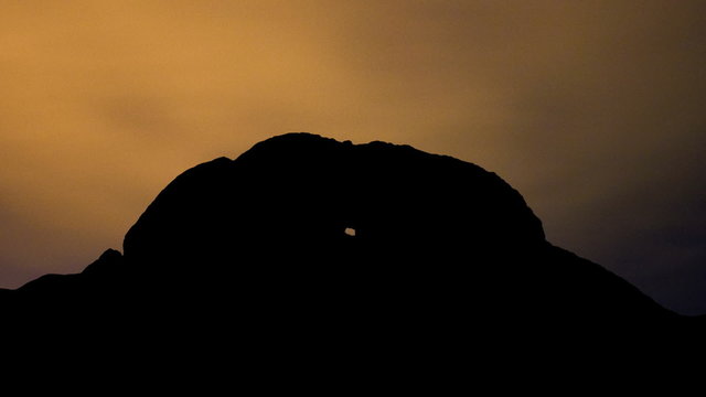 Norway Torghatten night clouds