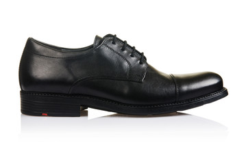 Fashion concept with male shoes on white