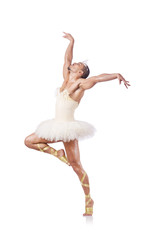 Muscular ballet performer in funny concept © Elnur