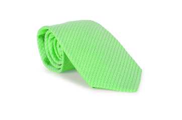 Elegant silk male tie ( necktie ) on white
