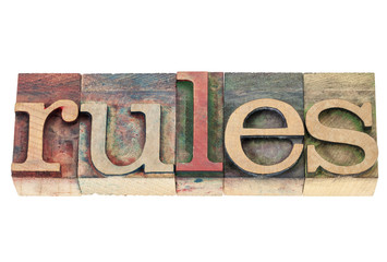 rules word in wood type