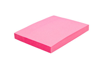 close up of stack of papers on white background
