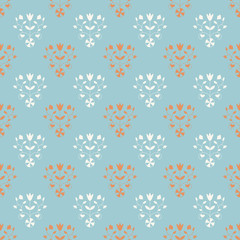 Seamless damask decorative floral pattern