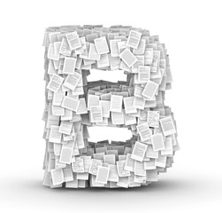 Letter B, page documents font