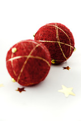 Red Christmas balls.