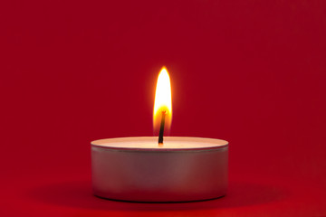 Tea Light on Red