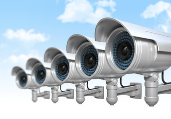 cctv and sky background