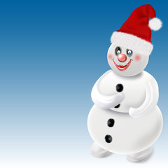 Schneemann mit Mütze