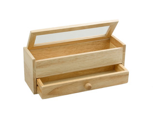 small wooden cabinet for storage spoon, fork or small utensil