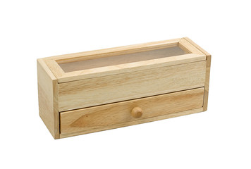 small wooden cabinet for storage spoon, fork or small utensil
