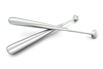 Zwei aluminium Baseball Schläger