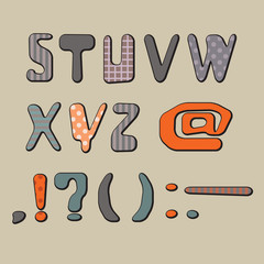 Textile alphabet