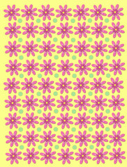 3 Layer Daisies on Yellow